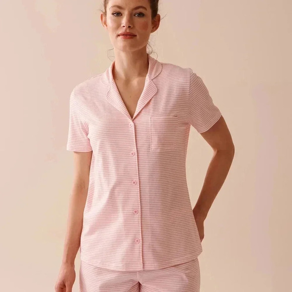 La Vie en Rose Pink Striped Pajama Set - Sizes XS - Picture 4 of 9